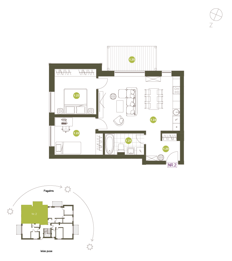 dzīvokļa plāns