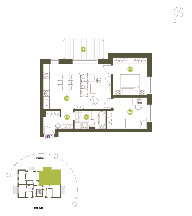 dzīvokļa plāns